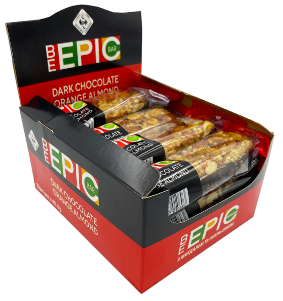 Батончик "ВеЕріс" з мигдалем та апельсином, 480г (12*40г)