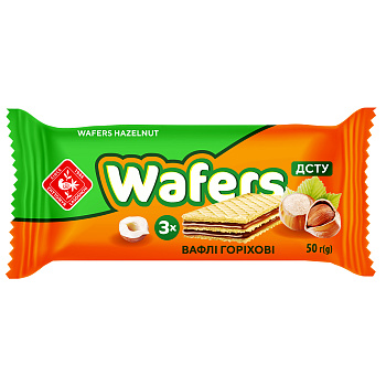 ВАФЛИ "WAFERS" ОРЕХОВЫЕ 50 г
