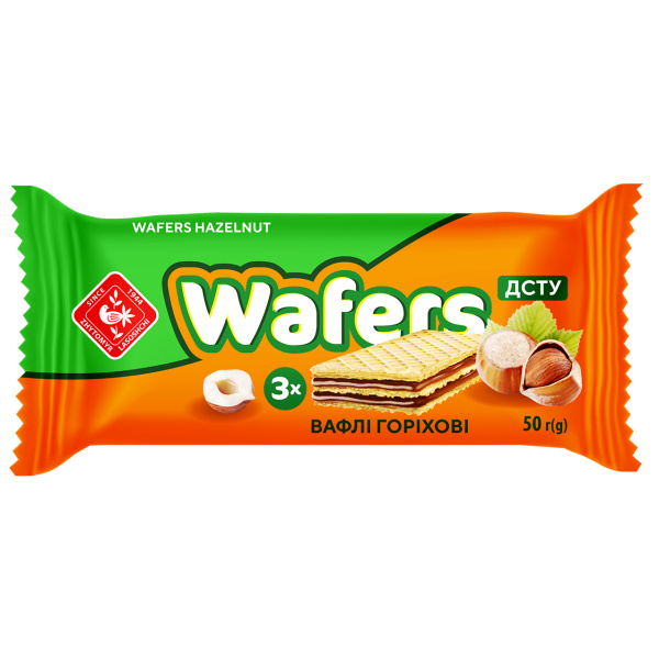ВАФЛИ "WAFERS" ОРЕХОВЫЕ 50 г