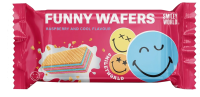 Вафлі з начинкою “SmileyWorld FUNNY WAFERS” з ароматом малини з холодком, 400г