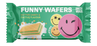 Вафлі з начинкою “SmileyWorld FUNNY WAFERS” з ароматом солодкої вати та кактусу, 400г