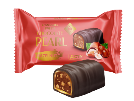 Цукерки глазуровані шоколадною глазур’ю "ШОКОЛАДНА ПЕРЛИНА" ФУНДУК, 1кг