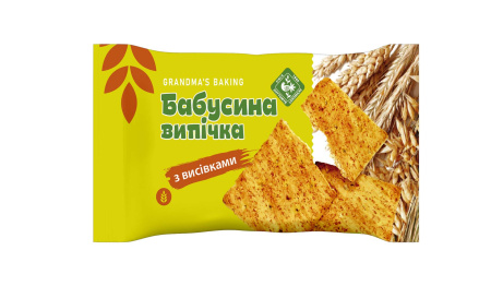 Печиво затяжне "Бабусина  випічка" з висівками ппр (ящ3,3)