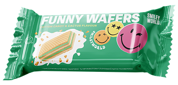 Wafers with filling SmileyWorld® FUNNY WAFERS with cotton candy and cactus flavour